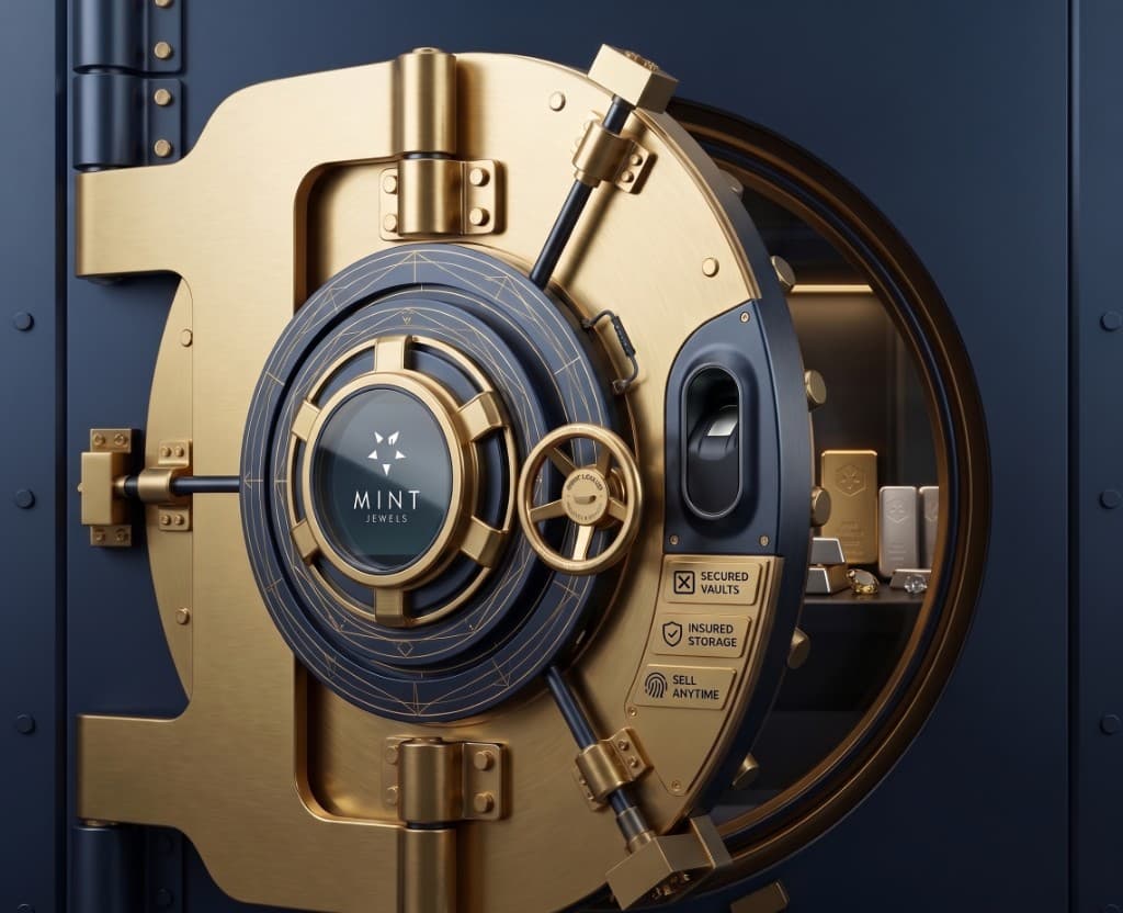 Open MINT Locker secure vault with protected precious metal storage